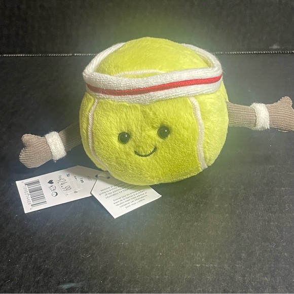 RETIRED 1 BNWT JELLYCAT AMUSEABLE TENNIS BALL ADORABLE PLUSH - Picture 7 of 10